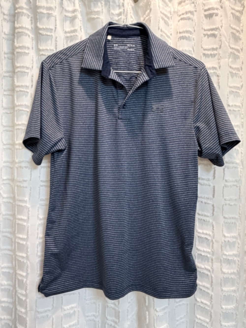 Under Armour Men’s Navy Micro-Striped Polo